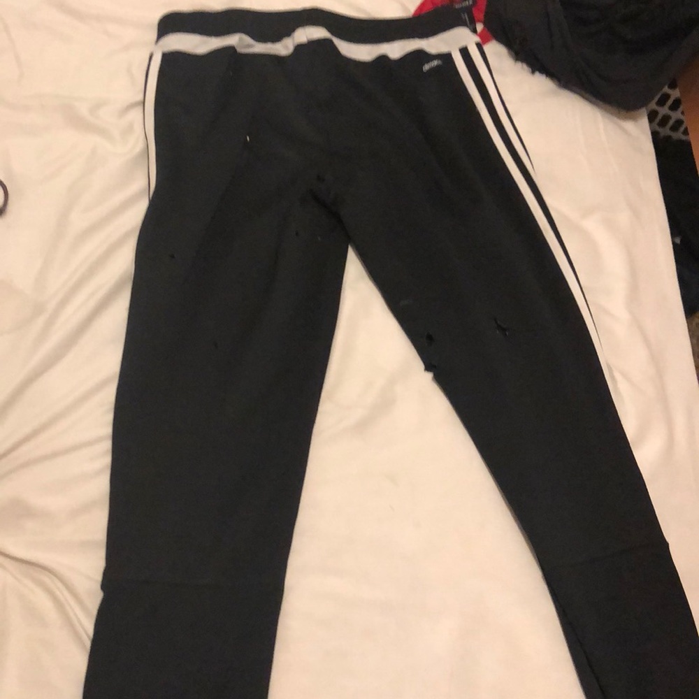 Black adidas joggers